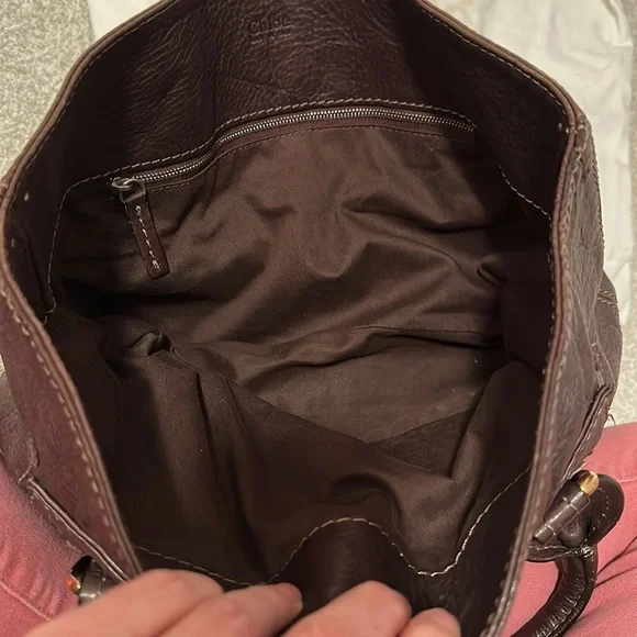 Chloe large paddington hobo bag in dark brown leather. Gorgeous - Picture 4 of 7